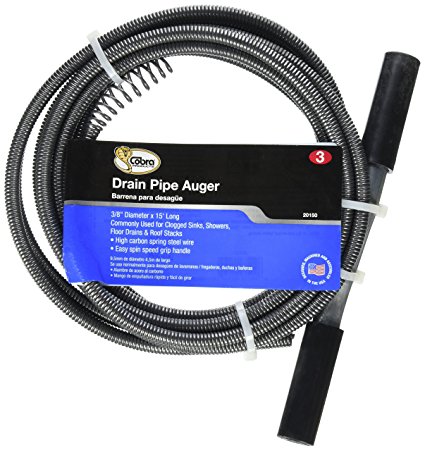 COBRA PRODUCTS CO 20150 3/8x15 Wire Drain Auger