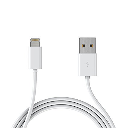 USB A to Lightning Cable Compatible for iPhone 7,7 Plus,6S,6 Plus,SE,5S,5,iPad,iPod Nano 7 (6 Feet/2 Meter) (White)