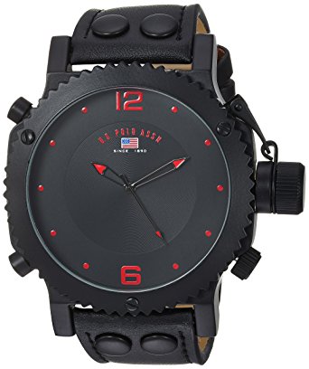 U.S. Polo Assn. Classic Men's US4023 Black Analog Leather Strap Watch