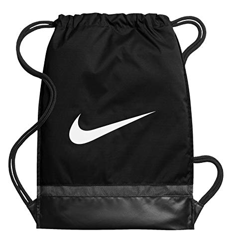 Nike Brasilia Training Gymsack, Drawstring Backpack with Zippered Sides, Water-Resistant Bag