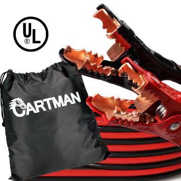 Cartman Booster Cables in Carry Bag 6 Gauge 16 Feet with UL listed