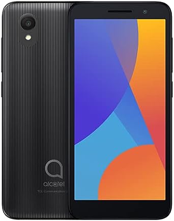 Alcatel 1 (2021) 4G LTE Unlocked 5 inch 5MP Flash 5033E Quad Core Factory Unlocked Worldwide (NOT VERIZON Boost Cricket) Desbloqueado Android 11 (32GB, Volcano Black)