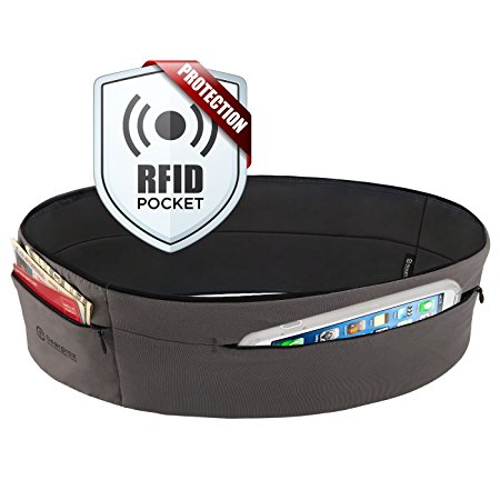 Running Belt, Waist Pack for iPhone and Passport by Gearproz - Voted “Best in 2017” in Money Belts and Travel Accessories with 3 Zipper Pockets, No Worries When You’re On-the-Go
