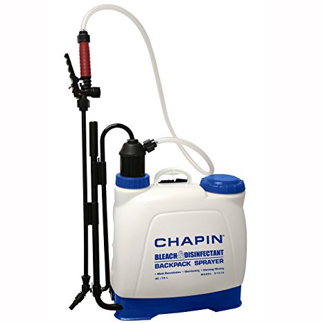 Chapin 61575 4-Gallon Euro Style Backpack Bleach and Disinfectant Poly Sprayer