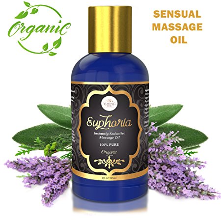 Euphoria Sensual Massage Oil Organic Essential Oils blend for Warming Sensual Massage.