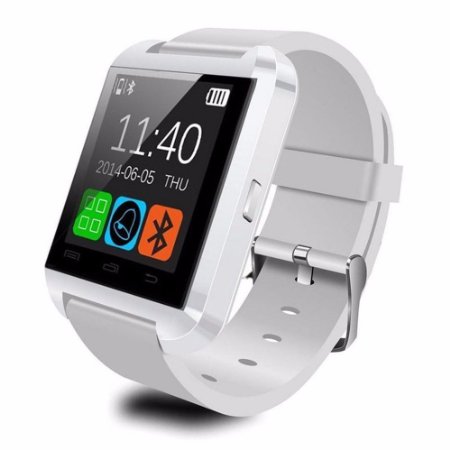 LEMFO Bluetooth Smart Watch WristWatch U8 UWatch Fit for Smartphones IOS Apple iphone 44S55C5S Android Samsung S2S3S4Note 2Note 3 HTC Sony Blackberry White