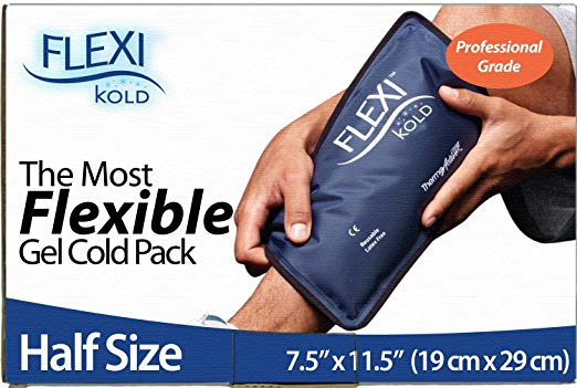 FlexiKold Ice Pack (Small) - Reusable Gel Cold Pack for First Aid, Sports Injuries, Pain Relief and Cold Therapy - (Half size: 19 cm x 29 cm)