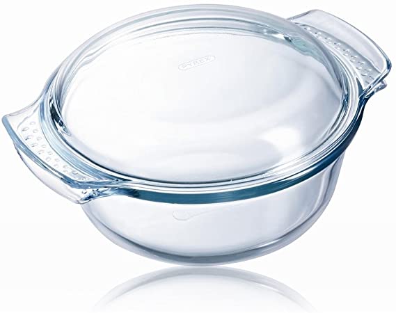 Pyrex 118A000 Glass Round Casserole, 4.9 Liter