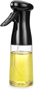 Olive Oil Sprayer for Cooking - Olive Oil Spray Bottle 200ml Vinegar Dispenser with Brush Leak Proof Oil Sprayer for Kitchen Cooking, Baking,Salad, BBQ, Roasting