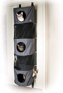 K&H PET PRODUCTS Hangin' Cat Condo Multi-Story Classy Gray 5 Story High Rise