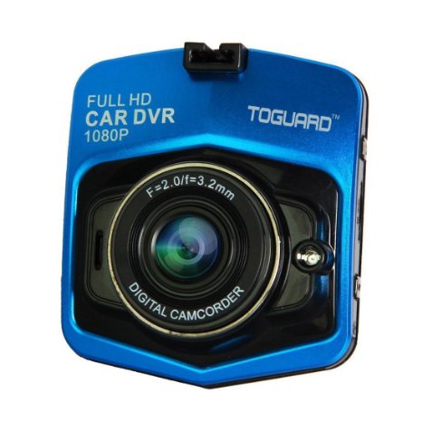 TOGUARD 2.4" LCD Full HD 1080P,Novatek NT96220,G-sensor,Parking Monitor,Motion Detection,Loop Recording,Night Vision Dashcam Car DVR Camera(Blue)