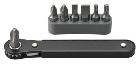 Neiko 03044A 14-Drive Mini-size Ratcheting Screwdriver and Bit Set Cr-V  Includes 7 Bits