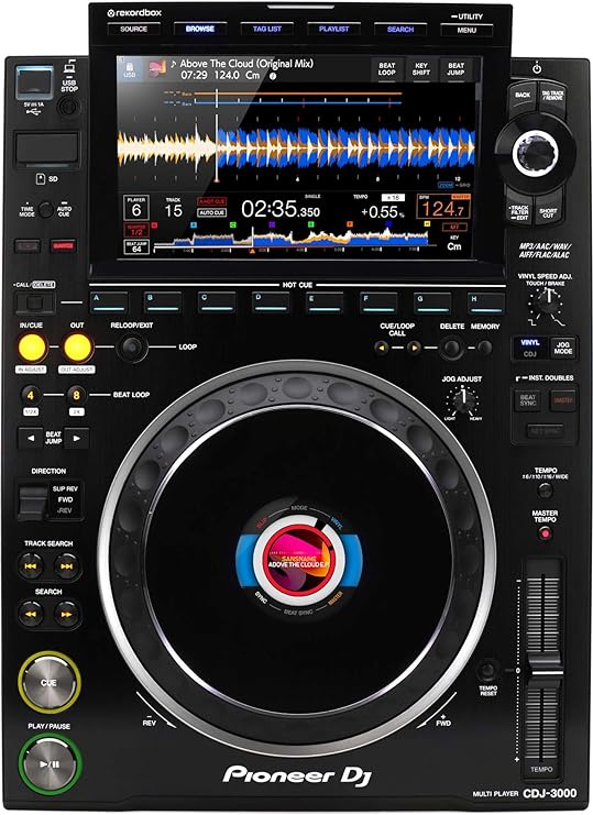 Pioneer Pro DJ CDJ3000 Professional DJ Multi Player (Black) w/ 9-Inch, Full-Colour HD LCD Touch Screen