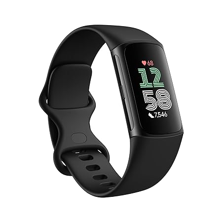 Fitbit Charge 6, Obsidian/Black Aluminum