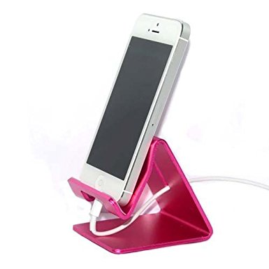 Efanr® Universal Solid Aluminum Alloy Metal Mobile Phone Desktop Stand Mount Holder Stander Cradle For Apple iPhone 6/6 Plus/5/5S/5C/4/4S, iPad Air 2/iPad 2 3 4/iPad Mini, Tablet PC, Samsung Galaxy S5/S4/S3/S2/Note4/Note3/Note2, HTC ONE M8 816, Blackberry, Sony Xperia, Motorola Droid, Oneplus one and Other Smartphones and Most 7" tablet (Rose)