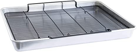 Nordic Ware Extra Large Oven Crisping Baking Tray, with Rack, 21 (l) x 15 (w) x 2 (h) inches