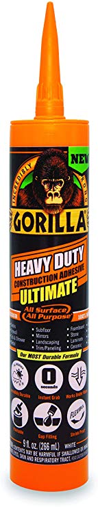 Gorilla 8008002 Ultimate Construction Adhesive, 1-Pack, White