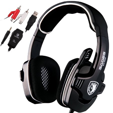 SADES SA922 Pro PC Gaming Headset Surround Sound Stereo Headphones with Microphone for XBOX 360  PS3  PS4  PC  Mobile PhonesBlack