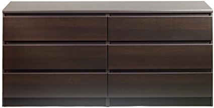 Tvilum Scottsdale 6-Drawer Double Dresser, Coffee