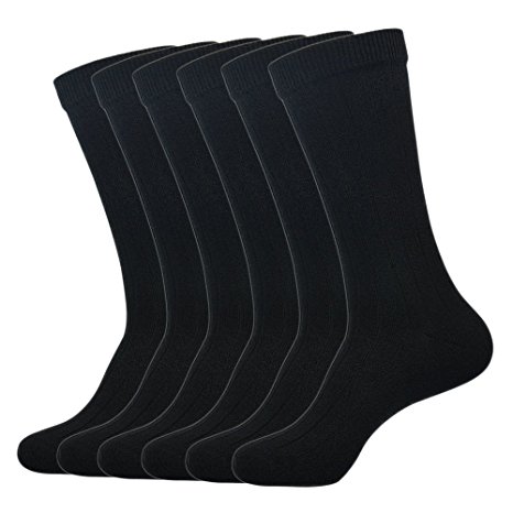 Enerwear Men's Outlast Flat Knit Autumn Casual Dress Socks Pack of 6