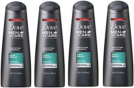 Dove Men   Care Fortifying Shampoo, Aqua Impact, 12 Ounce (Pack of 4)