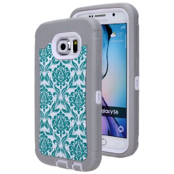 S6 Case, Galaxy S6 Case, SGM (TM) Hybrid Dual Layer Protection High Impact Armor Defender Case For Samsung Galaxy S6