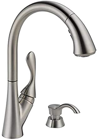 Delta 19922Z-SSSD-DST Ashton Stainless 1-Handle Deck Mount Pull-Down ShieldSpray Kitchen Faucet