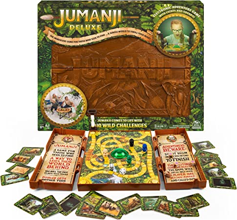 Spin Master Games Jumanji Deluxe Game, Immersive Electronic Version of The Classic Adventure Movie Board Game, with Lights and Sounds, for Kids & Adults Ages 8 and up, 6061778