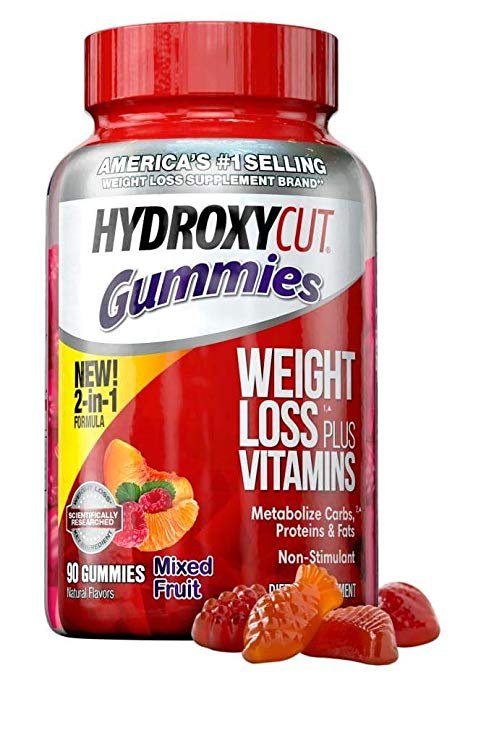 Hydroxycut Nutrition Gummies, Mixed Fruit, 90 Count