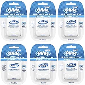 Oral-B Glide Pro-Health Dental Floss, Original Floss, 50m, Pack of 6