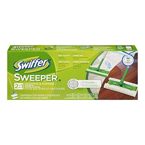 Swiffer Sweeper 2 In 1 Mop And Broom Floor Cleaner Starter Kit (Packaging May Vary)