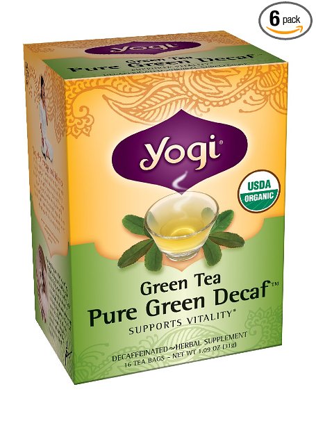 Yogi Tea Simply Decaf Green Tea, 16-count (Pack of6)