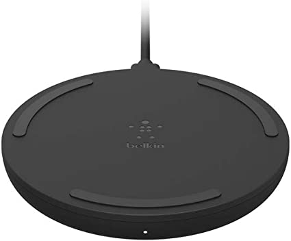 Belkin BoostCharge Wireless Charging Pad 10W (Qi-Certified Fast Wireless Charger for iPhone, Samsung, Google, more), Black