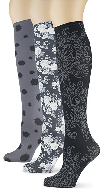 Knee High Trouser Socks w/ Colorful Printed Patterns - Made in USA by Sox Trot