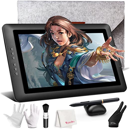 XP-Pen Artist 15.6 Drawing Monitor, 15.6 Inch IPS Pen Display with Screen, Battery-Free Passive Stylus (8192 Levels Pressure)