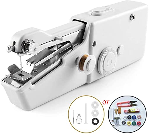 Mini Handheld Sewing Machine with Sewing Kits Portable Electric Repairing Mending Sewing Machine for Home DIY, Travel or Working Simple Version