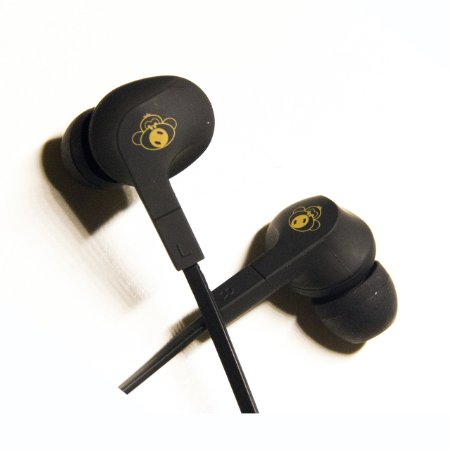 Premium In Ear Form-Fitting Earbuds with Mic - Waterproof (IPX6) and Flat Tangle Proof Cable