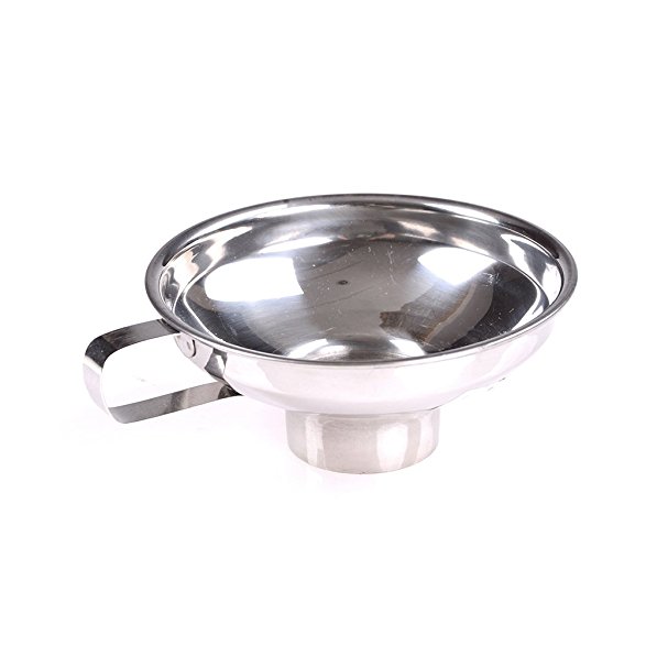1 Pcs Stainless Steel Wide-Mouth Canning Funnel With Wide-Brimmed Handle,4.7 Inch Diameter By DINGJIN