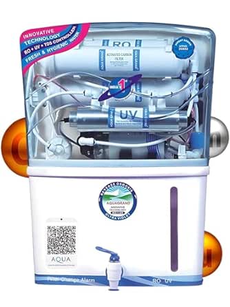 Aqua Grand Plus RO Domestic Water Purifier (RO  LED UV  ORC COPPER  HIGH TDS MEMBRANE  TDS CONTROL) Fully Automatic, Best For Home/Office Purpose | 20 LPH | 12 Liter Storage Tank (Aqua Grand Plus)