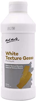 Mont Marte Premium White Texture Gesso Acrylic Medium 16.9oz (500ml)