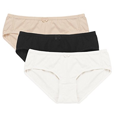 Hesta Women's Organic Cotton Basic Panties/Briefs Underwear 3 Pack