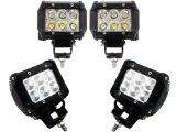 TMS 4 X 18w 1260lm Cree Spot Led Work Light Bar for Off-road SUV Boat 4x4 Jeep Lamp 4wd  Pack of 4 2 pairs
