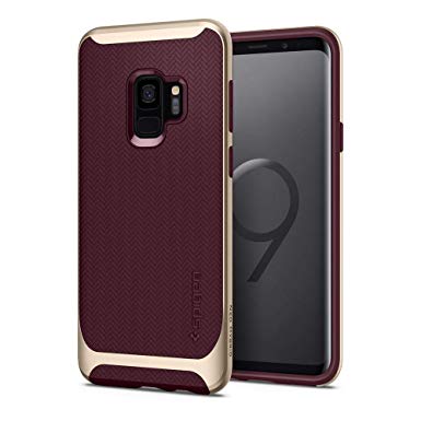 Galaxy S9 Case Spigen Neo Hybrid - Premium Reinforced Dual Frame Clear and Slim Protection for Samsung Galaxy S9 (2018) - Burgundy