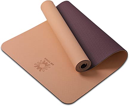 WWWW Yoga Mat Eco Friendly TPE Non Slip Yoga Mats by SGS Certified,72"x24" Extra Thick 1/4" for Yoga Pilates Fitness Exercise Mat