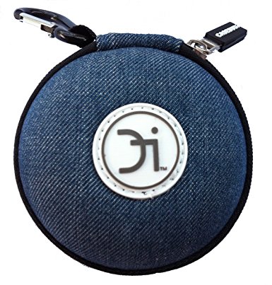 CASEBUDi Blue Jeans - Limited Edition - Small case for your Earbuds, iPod Shuffle, iPhone charger, Coins, or small Bluetooth headset