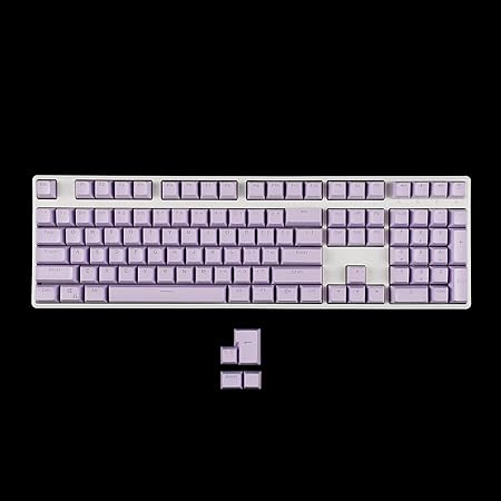 104 Key SA Profile ANSI ISO Double Shot Shine Through PBT Ball Shape Keycaps Suitable for Standard MX 104 87 61 Keyboard (Purple)