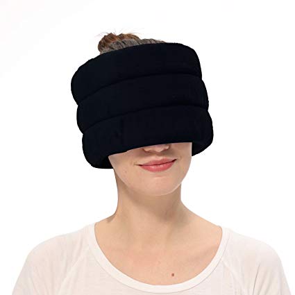 Aroma Season Hot and Cold Microwave Migraine Hat, Migraine Relief Wrap, Headache Wrap