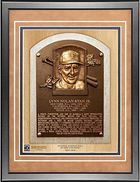 Nolan Ryan 11x14 Framed Baseball Hall of Fame Plaque