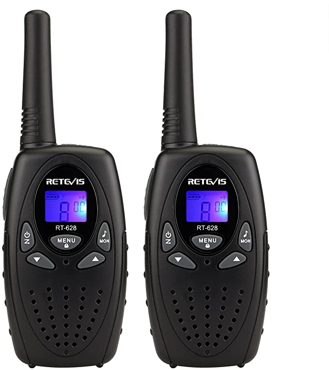 Retevis RT628 Walkie Talkies Kids PMR446 8 Channels VOX Easy to Use Walkie Talkie for Kids for Hiking Camping Garden and Other Outdoor Activities(1Pair,Black)