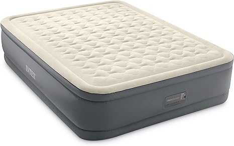 Intex PremAire II Air Mattress: Queen Size – Built-in Electric Pump – 18in Bed Height – 600lb Weight Capacity